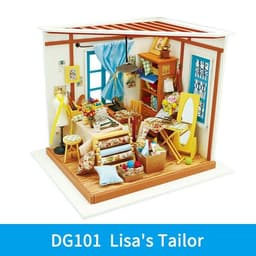 image-Robotime DIY Wooden Miniature Dollhouse 1 24 Handmade Doll House Model Building Kits Toys For Children Adult Drop Shipping