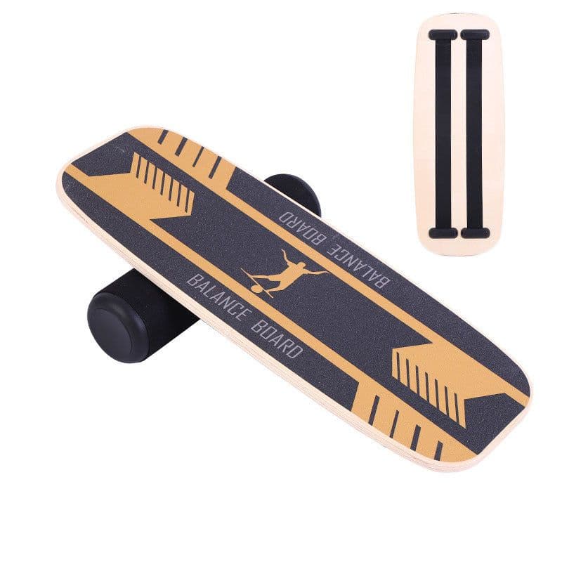 image-Non Slip Yoga Balance Board Rehabilitation Training Wood