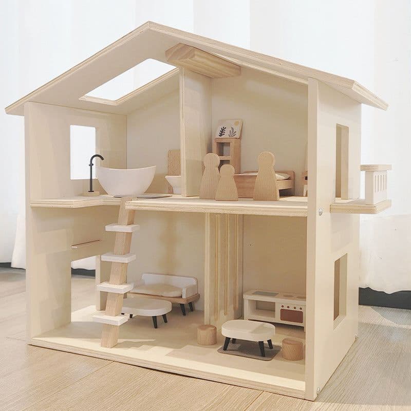 image-Baby Simulation Small Villa Assembled Doll Room Toys