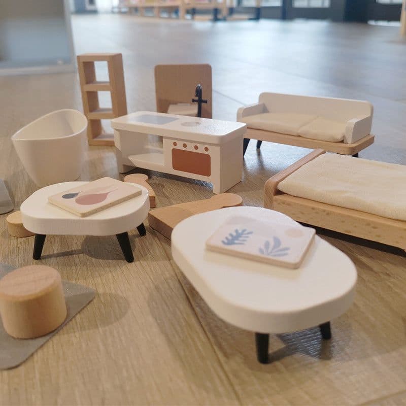 image-Baby Simulation Small Villa Assembled Doll Room Toys