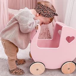 image-Sebra Baby Walker Moover Love Doll Stroller Small Wooden Baby Kids Over Home Stroller Toy