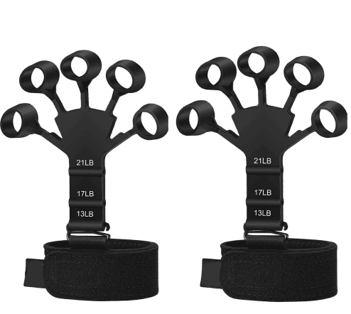 image-Silicone Grip Device Stretcher Finger Gripper Strength Trainer Strengthen Rehabilitation Training