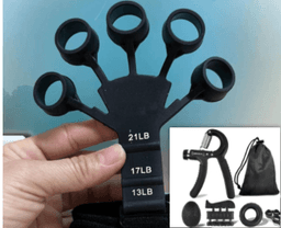 image-Silicone Grip Device Stretcher Finger Gripper Strength Trainer Strengthen Rehabilitation Training