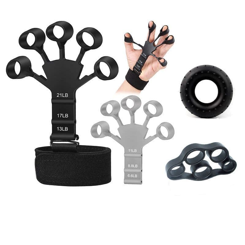image-Silicone Grip Device Stretcher Finger Gripper Strength Trainer Strengthen Rehabilitation Training
