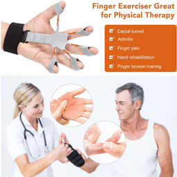 image-Silicone Grip Device Stretcher Finger Gripper Strength Trainer Strengthen Rehabilitation Training