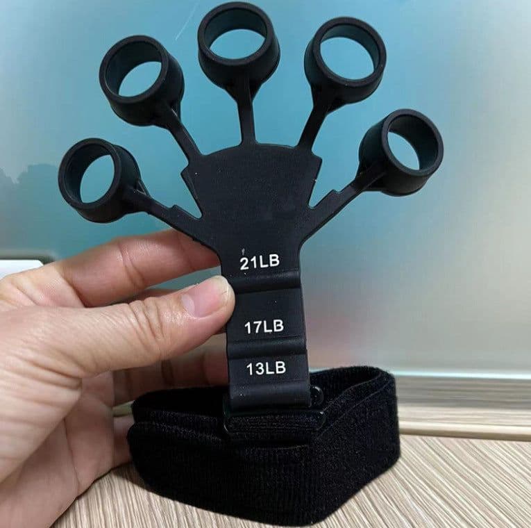 image-Silicone Grip Device Stretcher Finger Gripper Strength Trainer Strengthen Rehabilitation Training