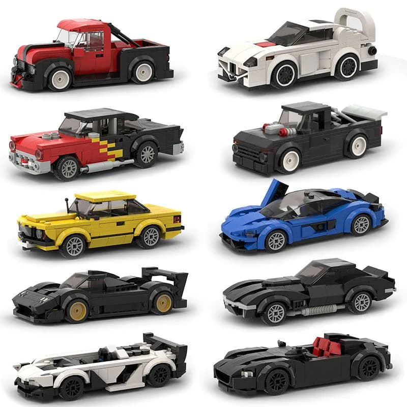 image-Children's Toys Car Model Sports Car And Small Particle Building Blocks MOC Educational Toys