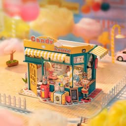 image-Robotime Rolife Rainbow Candy House DIY Miniature House For Kids Girls Xmas Gifts 3d Wooden Puzzle Dollhouse Funny Creative Toys