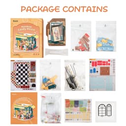 image-Robotime Rolife Rainbow Candy House DIY Miniature House For Kids Girls Xmas Gifts 3d Wooden Puzzle Dollhouse Funny Creative Toys
