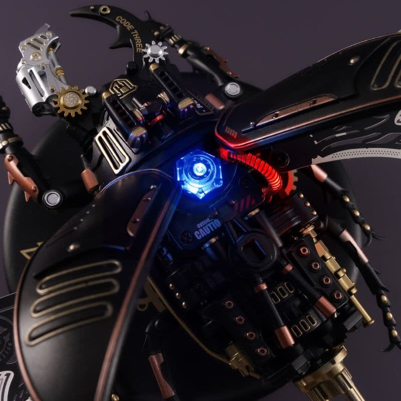 image-Robotime Rokr The Storm Beetle DIY Moveable Mechanic Organism 3D Puzzle Series Steampunk Design Funny Toys For Kids Child