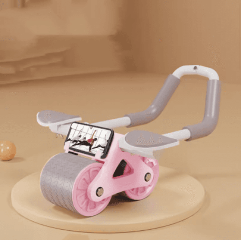 image-Beginner's Automatic Rebound Belly Wheel Fitness Equipment