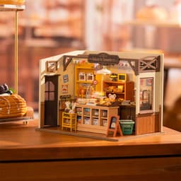 image-Robotime Rolife Becka's Baking House DIY Miniature House For Kids Children 3D Wooden Assembly Toys Easy Connection Home Decorate