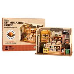 image-Robotime Rolife Becka's Baking House DIY Miniature House For Kids Children 3D Wooden Assembly Toys Easy Connection Home Decorate