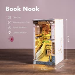 image-Robotime Rolife Book Nooks Series Stories In Books 4 Kinds DIY Wooden Miniature House Furniture Sakura Densya TGB01 Dropshipping