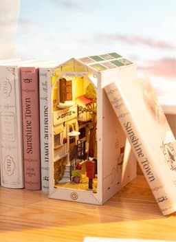 image-Robotime Rolife Book Nooks Series Stories In Books 4 Kinds DIY Wooden Miniature House Furniture Sakura Densya TGB01 Dropshipping