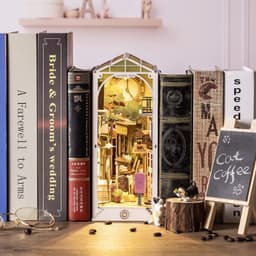 image-Robotime Rolife Book Nooks Series Stories In Books 4 Kinds DIY Wooden Miniature House Furniture Sakura Densya TGB01 Dropshipping
