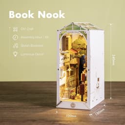 image-Robotime Rolife Book Nooks Series Stories In Books 4 Kinds DIY Wooden Miniature House Furniture Sakura Densya TGB01 Dropshipping
