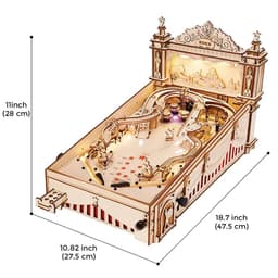 image-Robotime ROKR DIY Pinball Machine 3D Wooden Puzzle Amusing Table Game EG01