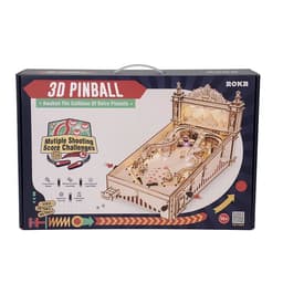 image-Robotime ROKR DIY Pinball Machine 3D Wooden Puzzle Amusing Table Game EG01