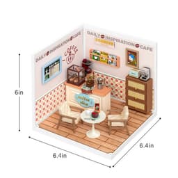 image-Robotime Rolife Super Creator Daily Plastic DIY Miniature House Cafe Energy Supply Store Building Block Sets English Version