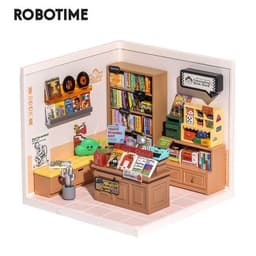 image-Robotime Rolife Super Creator Daily Plastic DIY Miniature House Cafe Energy Supply Store Building Block Sets English Version