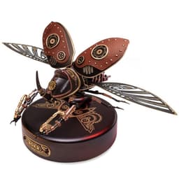image-Robotime Rokr 3D Puzzle Golden Coin Turtle Industrial-style Building Block Toys For Kids Adults Steampunk Design With LED Light