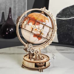 image-Rokr Luminous Globe 3D Wooden Hot Selling 180PCS Model Building Block Kits Toy