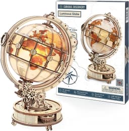 image-Rokr Luminous Globe 3D Wooden Hot Selling 180PCS Model Building Block Kits Toy