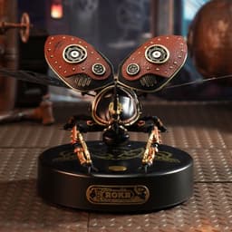 image-Robotime Rokr Metal 3D Puzzles Games Rhinoceros Beetle Punk Style Gift For Birthday Easy Assembly Mechanical Design Toys - MI01