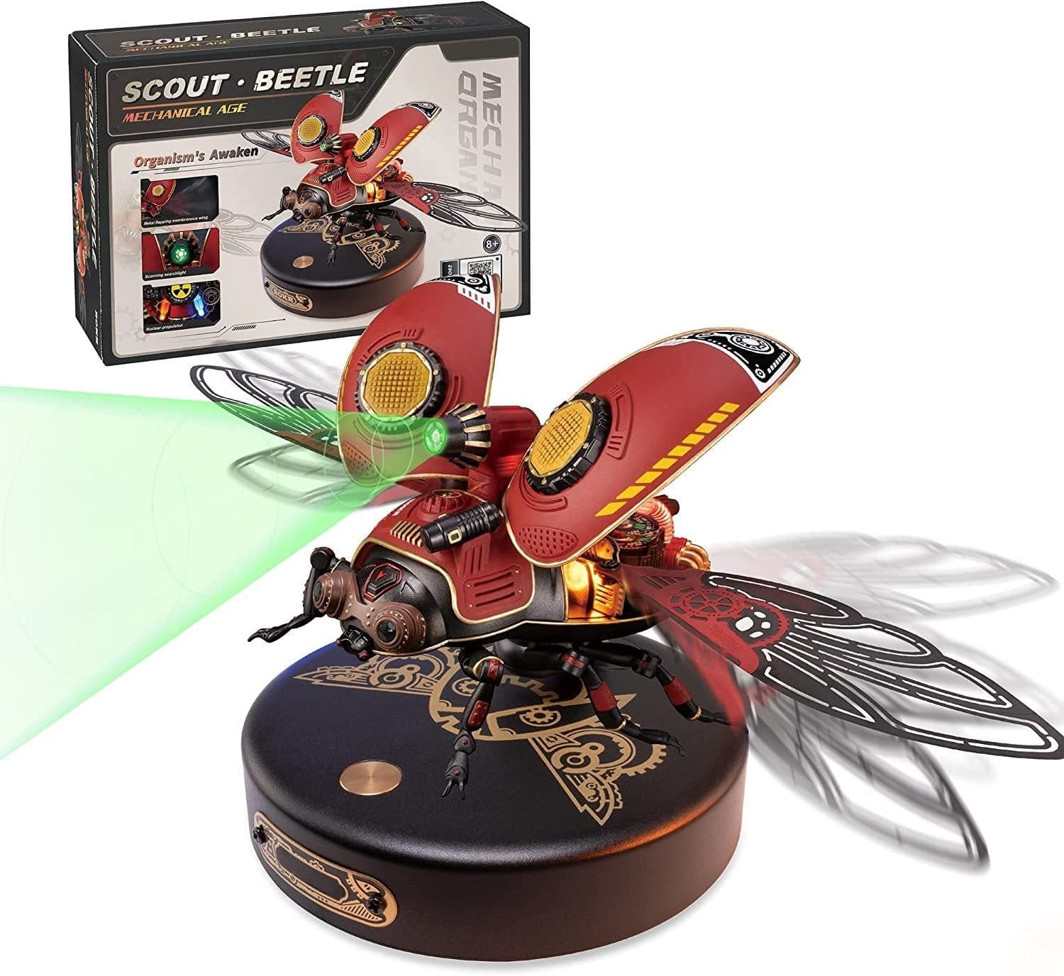 image-Robotime Rokr Scout Beetle Metal 3D Puzzles Games Punk Style Gift For Birthday Easy Assembly Mechanical Design DIY Toys - MI02