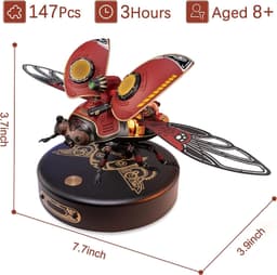 image-Robotime Rokr Scout Beetle Metal 3D Puzzles Games Punk Style Gift For Birthday Easy Assembly Mechanical Design DIY Toys - MI02