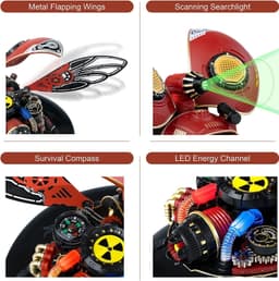 image-Robotime Rokr Scout Beetle Metal 3D Puzzles Games Punk Style Gift For Birthday Easy Assembly Mechanical Design DIY Toys - MI02