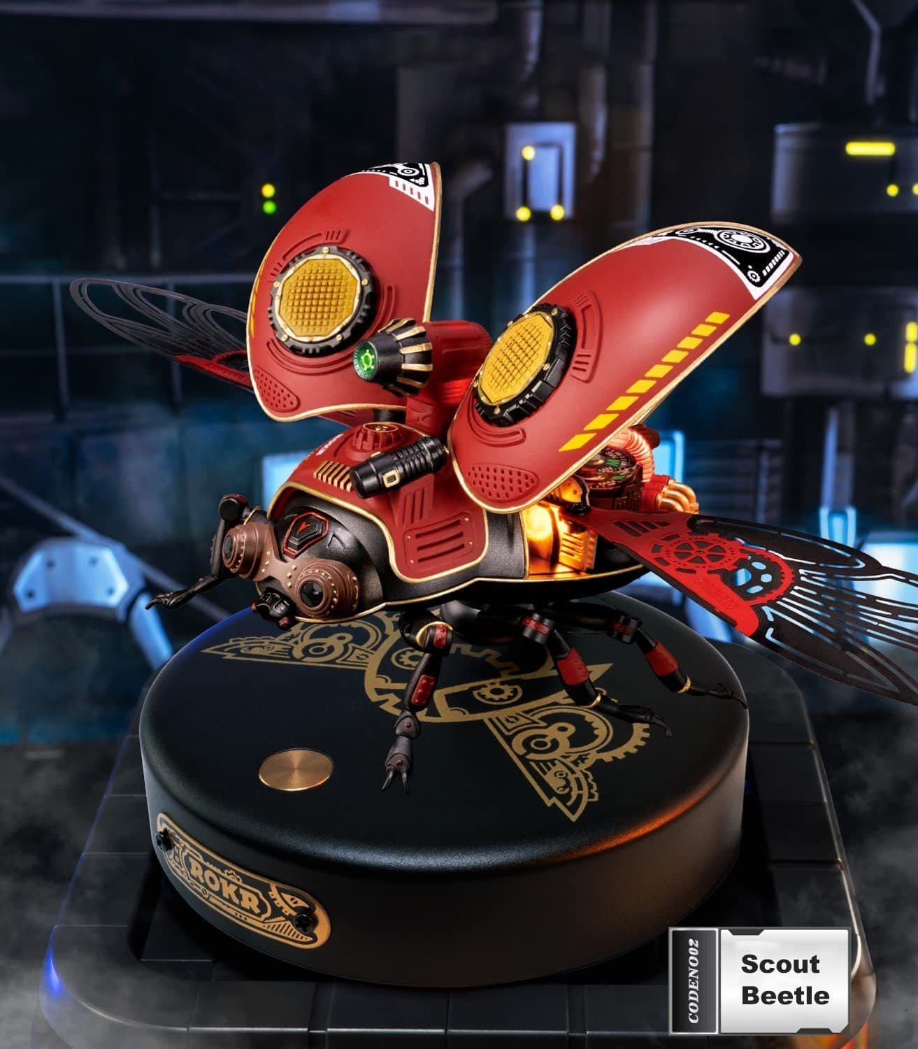 image-Robotime Rokr Scout Beetle Metal 3D Puzzles Games Punk Style Gift For Birthday Easy Assembly Mechanical Design DIY Toys - MI02