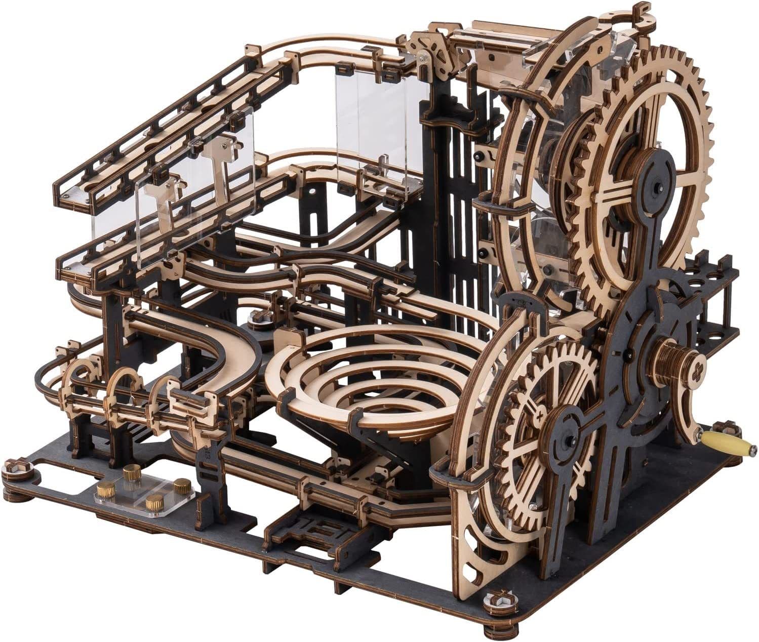 image-Robotime ROKR Marble Night City 3D Wooden Puzzle Games Assembly Waterwheel Model Toys For Children Kids Birthday Gift