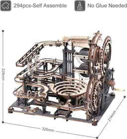 image-Robotime ROKR Marble Night City 3D Wooden Puzzle Games Assembly Waterwheel Model Toys For Children Kids Birthday Gift