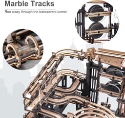 image-Robotime ROKR Marble Night City 3D Wooden Puzzle Games Assembly Waterwheel Model Toys For Children Kids Birthday Gift