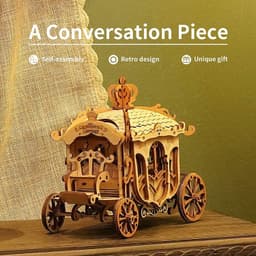 image-Robotime Rolife Vintage Car Model 3D Wooden Puzzle Toys For Chilidren Kids