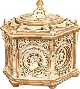 image-Robotime Rokr DIY Mechanical Music Box Kit 3D Wooden Puzzle Box For Adults Self-Assembly Building Project - Secret Garden