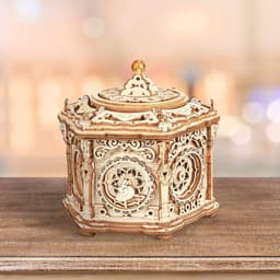 image-Robotime Rokr DIY Mechanical Music Box Kit 3D Wooden Puzzle Box For Adults Self-Assembly Building Project - Secret Garden