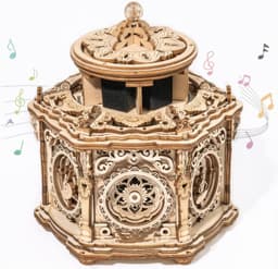 image-Robotime Rokr DIY Mechanical Music Box Kit 3D Wooden Puzzle Box For Adults Self-Assembly Building Project - Secret Garden