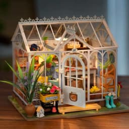 image-Rolife Mengyu Flower Minature House DIY Building Toys With LED Light For Gifts