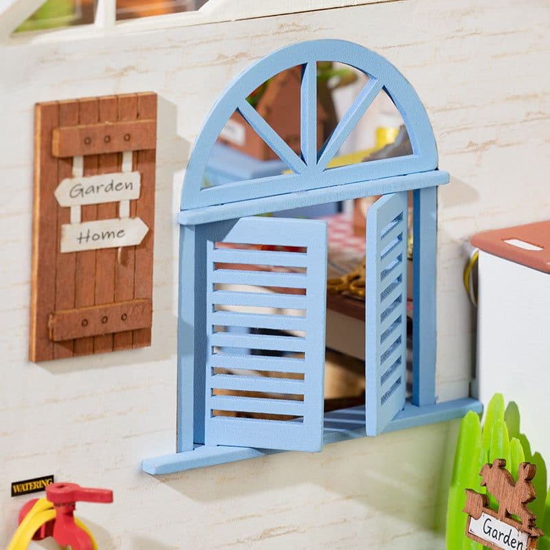 image-Rolife Mengyu Flower Minature House DIY Building Toys With LED Light For Gifts
