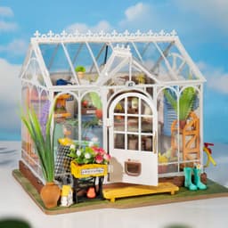 image-Rolife Mengyu Flower Minature House DIY Building Toys With LED Light For Gifts