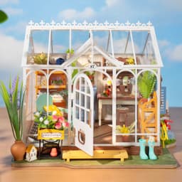 image-Rolife Mengyu Flower Minature House DIY Building Toys With LED Light For Gifts