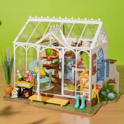 image-Rolife Mengyu Flower Minature House DIY Building Toys With LED Light For Gifts