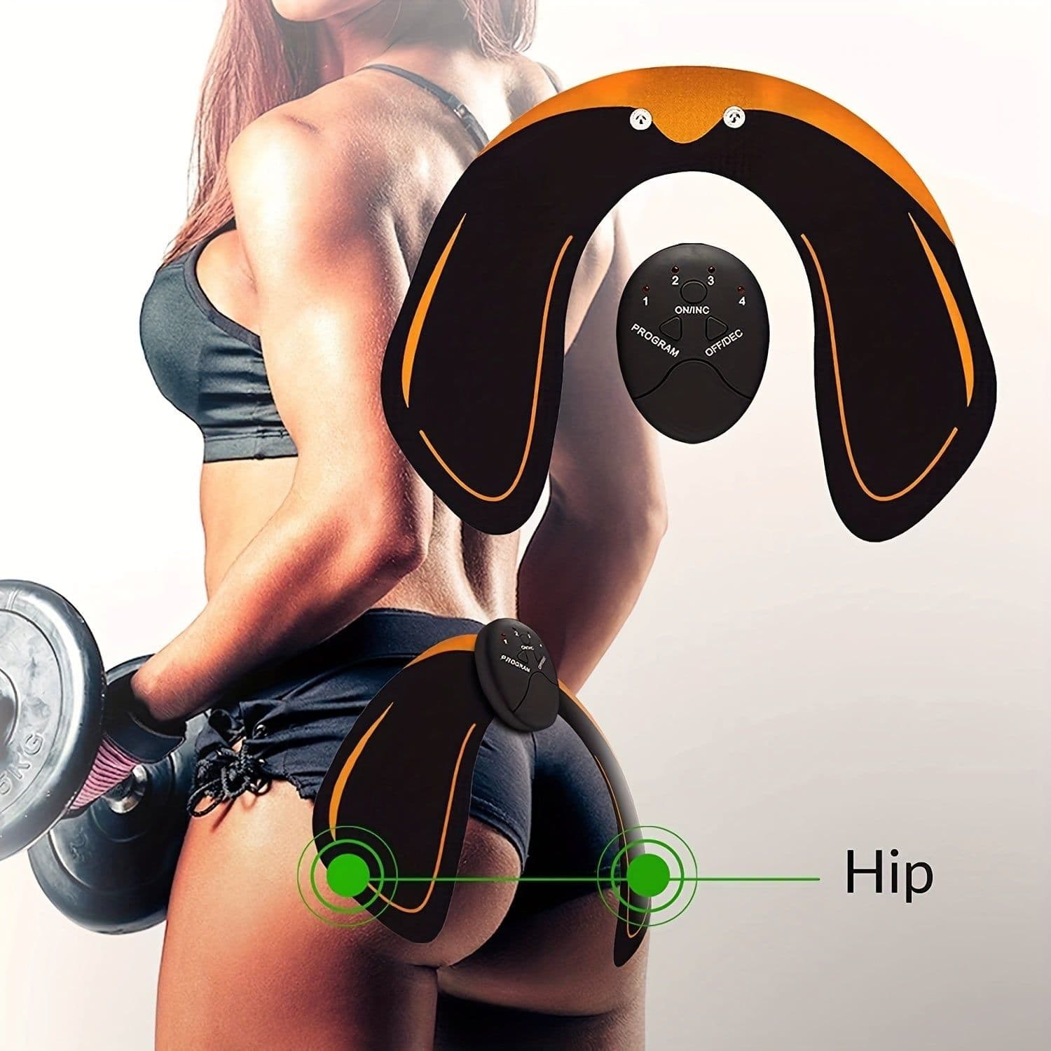 image-Hip Trainer, Buttock Lift Massage Device Smart Fitness Exercise Gear Home Office, Portable U-Shape Butt Lifting Workout Equipment Gifts For Women