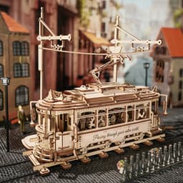 image-Rokr Classic City Tram 3D Wooden Puzzle LK801 Building Toys Jigsaw For Xmas Gift