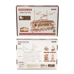 image-Rokr Classic City Tram 3D Wooden Puzzle LK801 Building Toys Jigsaw For Xmas Gift