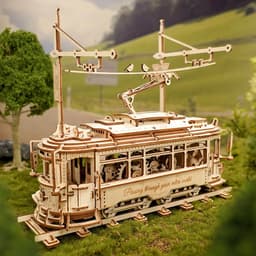 image-Rokr Classic City Tram 3D Wooden Puzzle LK801 Building Toys Jigsaw For Xmas Gift