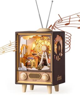 image-Robotime Rolife Sunset Carnival Music Boxes With Lights For Kids Adults Home Decoration Luxurious Design 3D Wooden Puzzle Toys